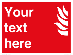 Custom Fire Equipment sign with General fire symbol